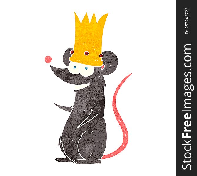 Retro Cartoon King Rat