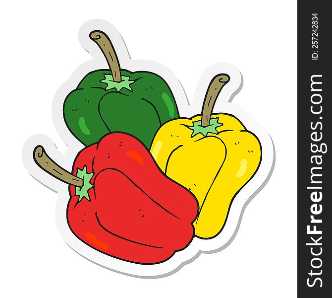 sticker of a cartoon peppers