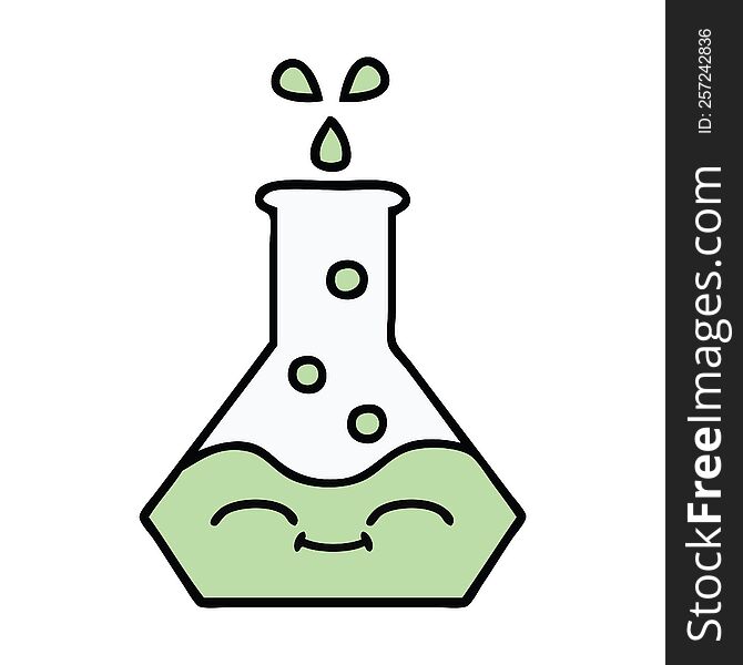 Cute Cartoon Science Beaker