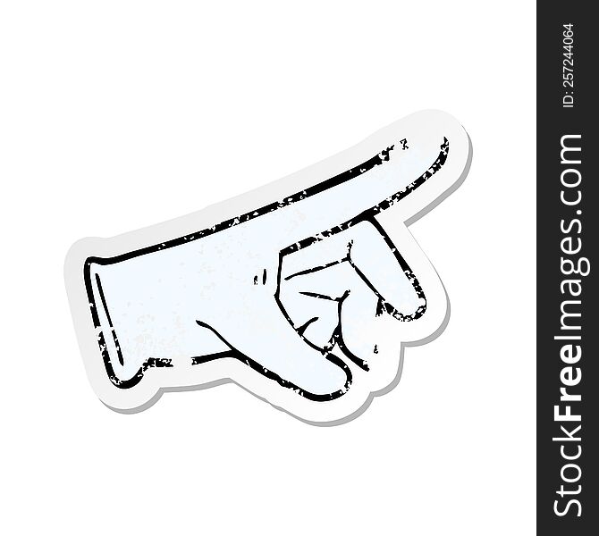 retro distressed sticker of a cartoon rubber glove