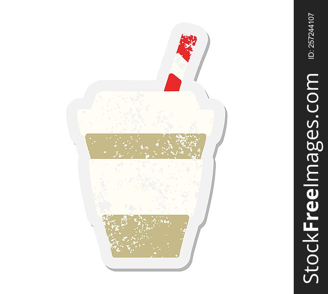 takeout coffee cup grunge sticker