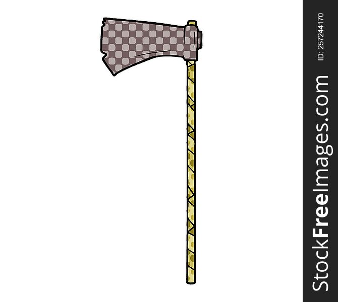 cartoon medieval war axe. cartoon medieval war axe