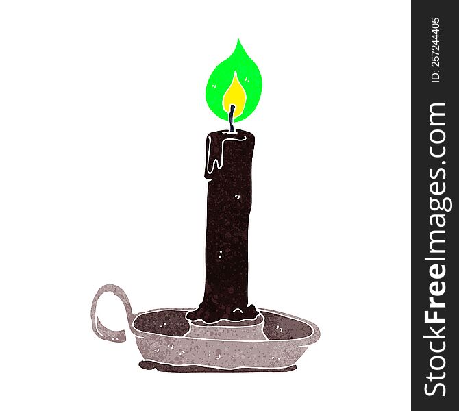 cartoon spooky black candle