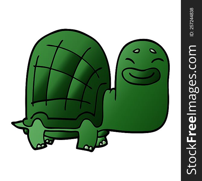 cartoon doodle happy turtle