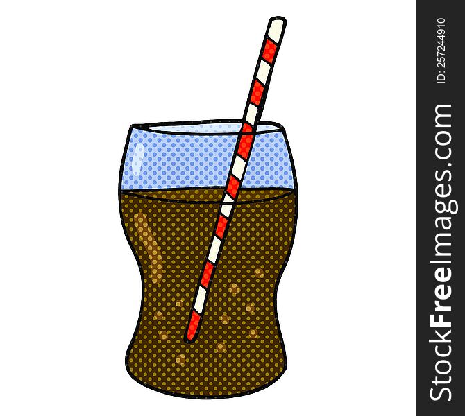 freehand drawn cartoon fizzy drink