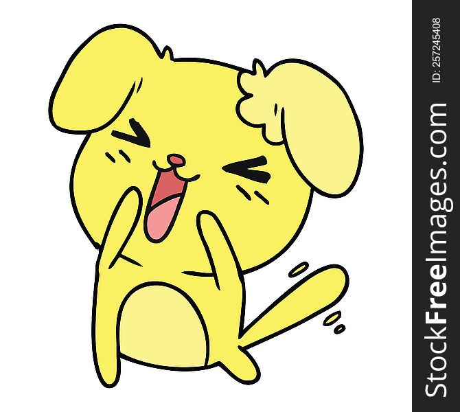 Cartoon Of Cute Kawaii Dog