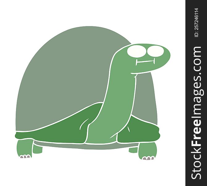 Flat Color Style Cartoon Tortoise
