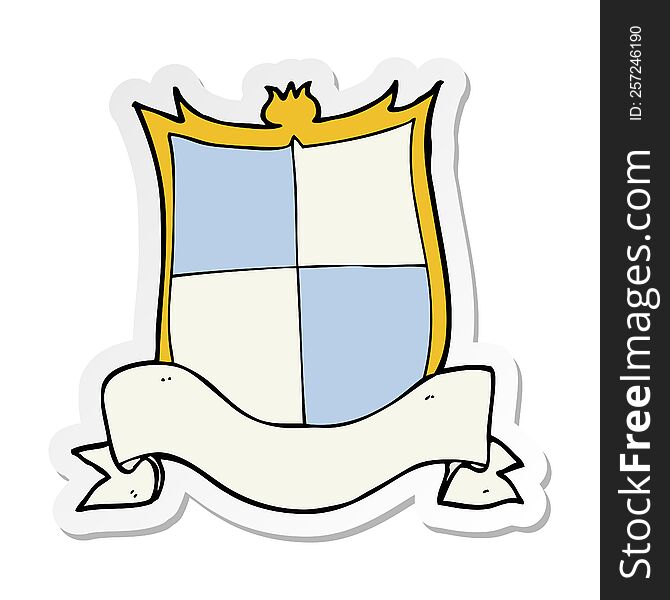 Sticker Of A Heraldry Cartoon