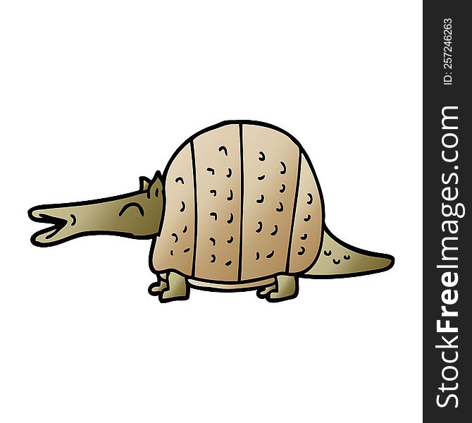 cartoon doodle armadillo