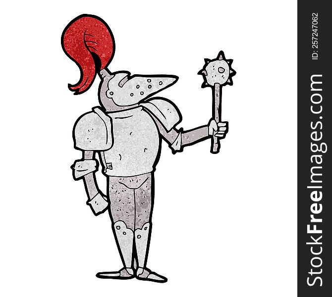 textured cartoon medieval knight