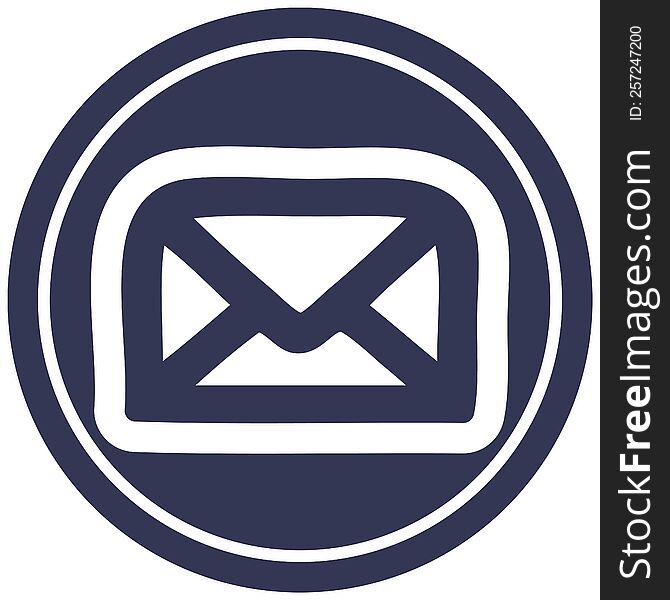 envelope letter circular icon symbol