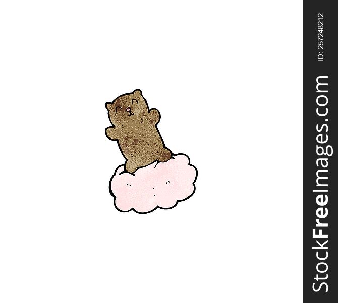 cartoon bear on cloud