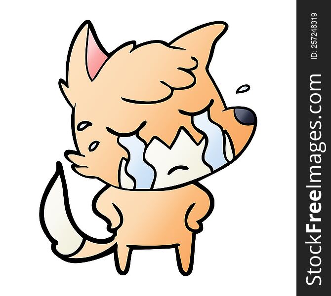 crying fox cartoon. crying fox cartoon