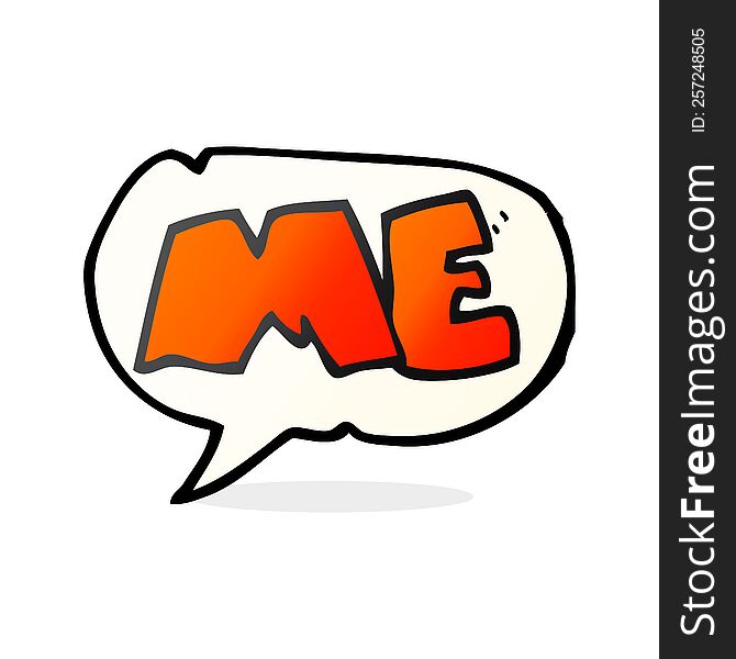 Speech Bubble Cartoon ME Symbol