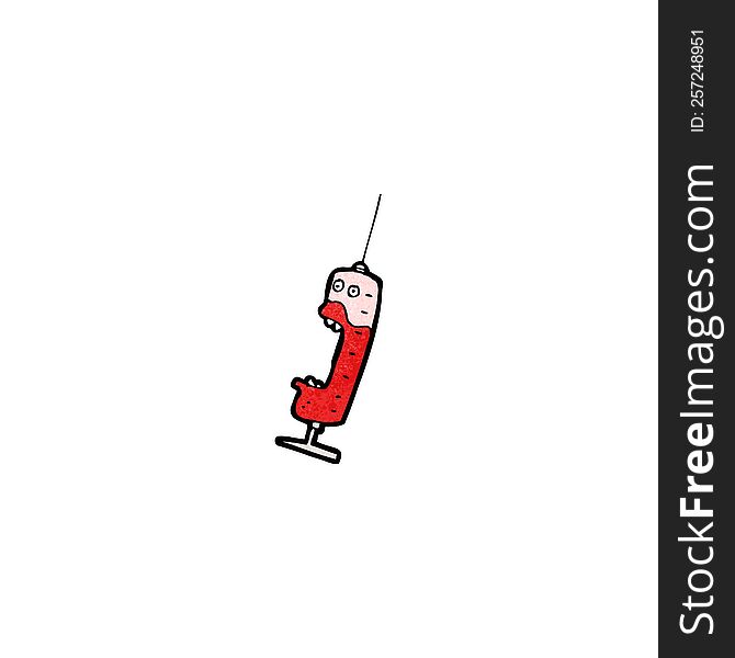 cartoon medical syringe