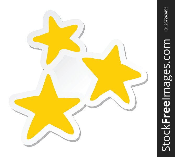 Sticker Of A Cartoon Star Symbols