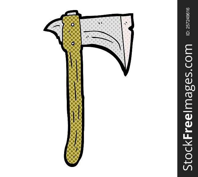 freehand drawn cartoon axe