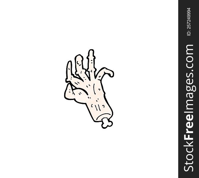cartoon gross severed hand