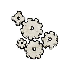Cartoon Cogs And Gears Royalty Free Stock Image