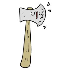 Cartoon Axe Stock Photo