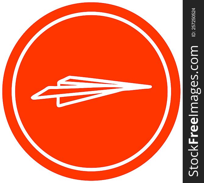 paper plane circular icon