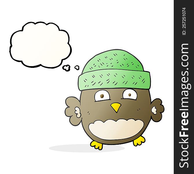 Thought Bubble Cartoon Cute Owl