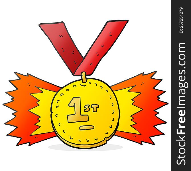 Cartoon First Place Medal