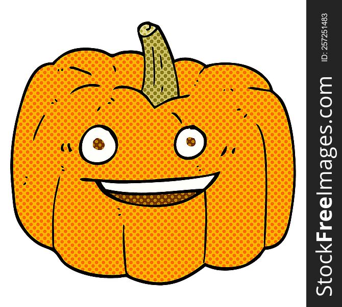 freehand drawn cartoon halloween pumpkin