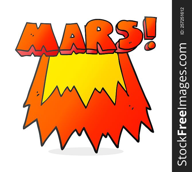 cartoon Mars text symbol