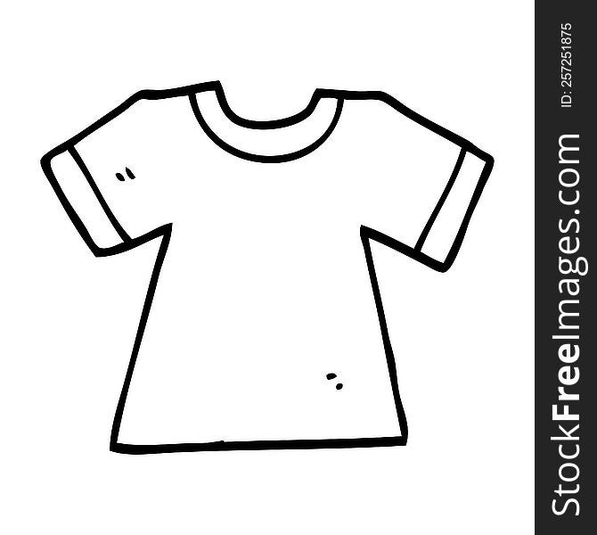 Line Drawing Cartoon Tee Shirt