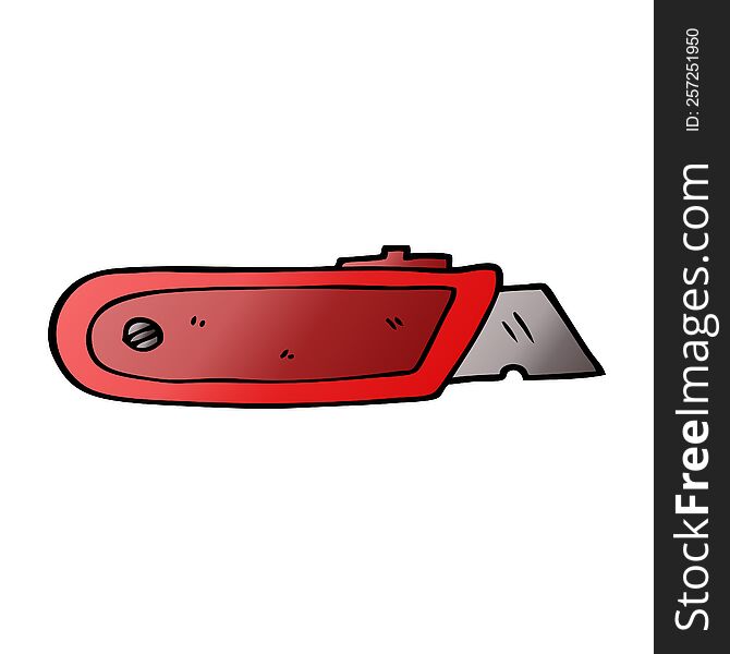 cartoon doodle work knife