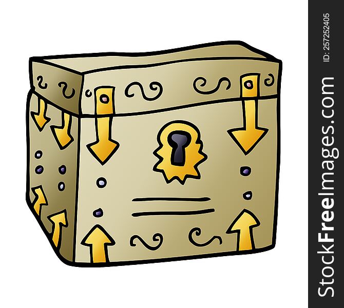 Cartoon Doodle Treasure Chest