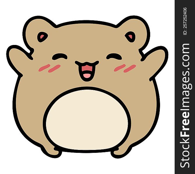 cartoon of a cute hamster. cartoon of a cute hamster