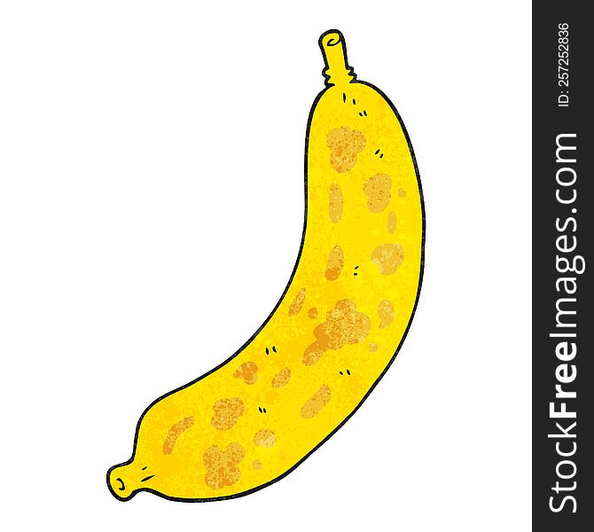 freehand textured cartoon banana