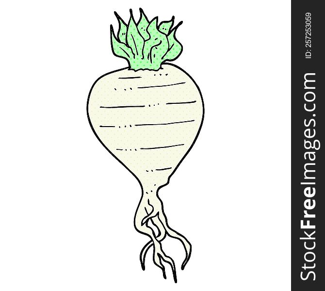 freehand drawn cartoon turnip