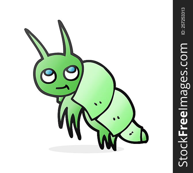 freehand drawn cartoon little bug