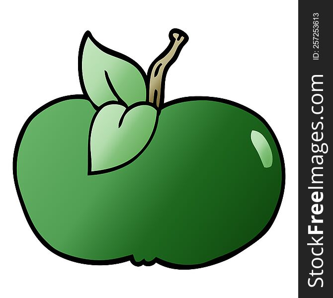 cartoon doodle juicy apple