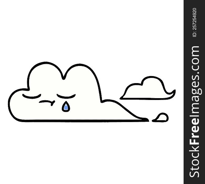 comic book style cartoon of a white cloud