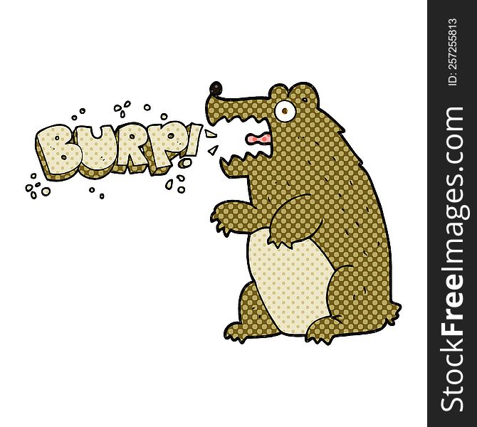 Cartoon Bear Burping
