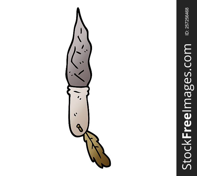 cartoon doodle of a stone dagger