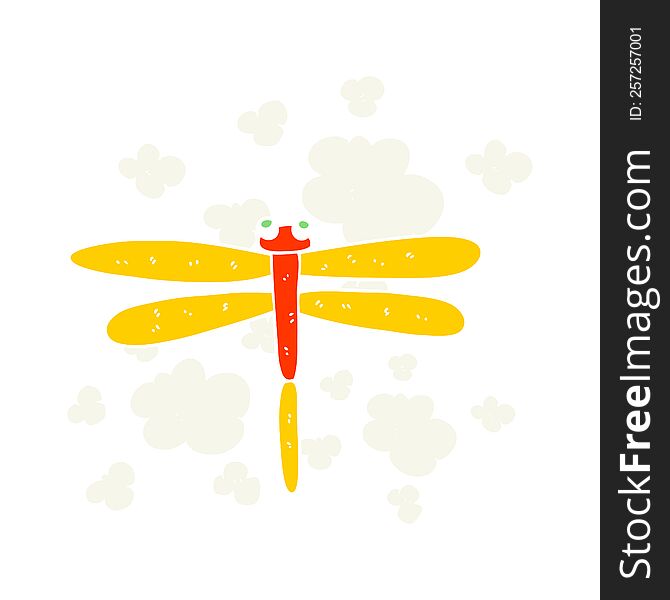 Flat Color Illustration Of A Cartoon Bug