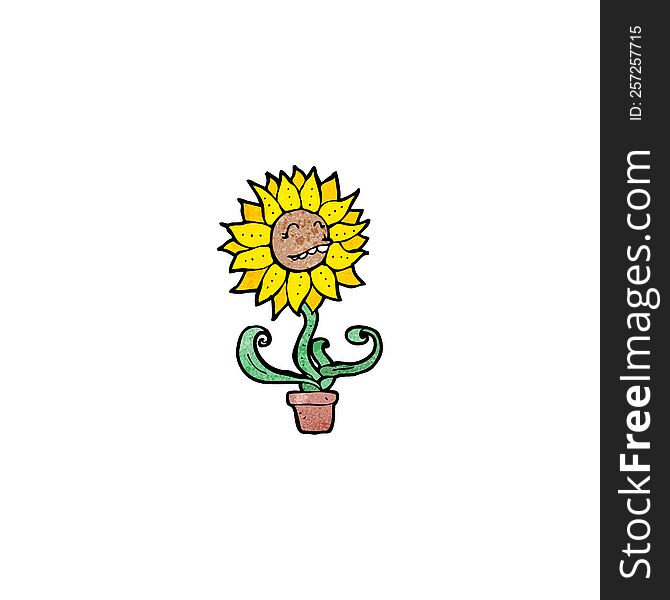 Sunflower Cartoon Character