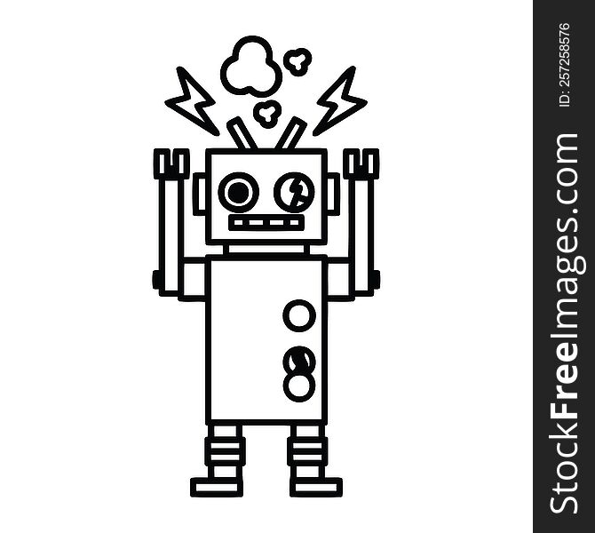 Malfunctioning Robot Icon