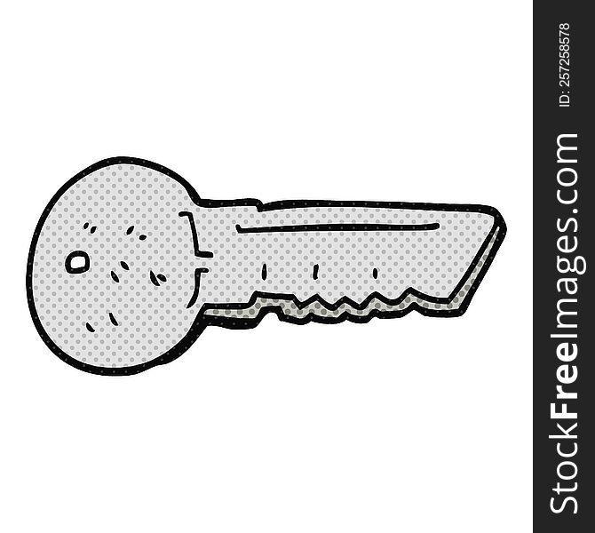 freehand drawn cartoon door key