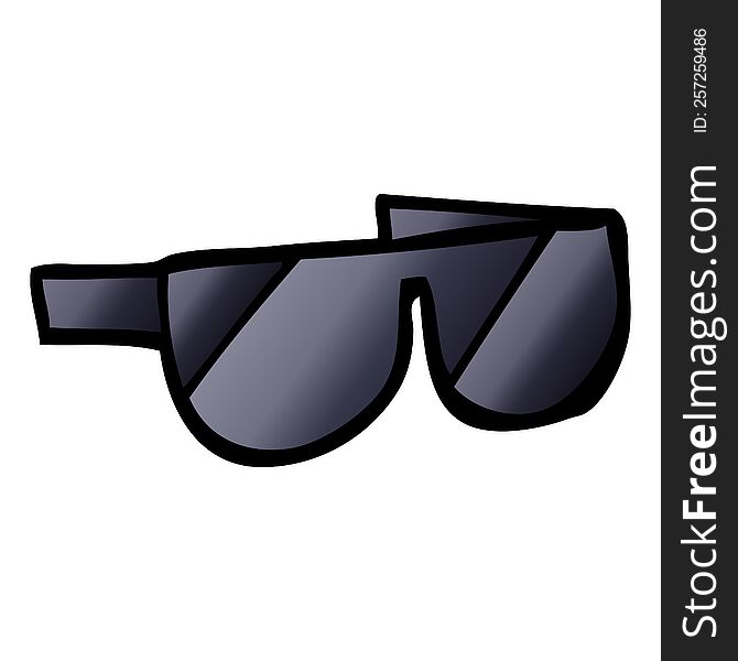vector gradient illustration cartoon sunglasses