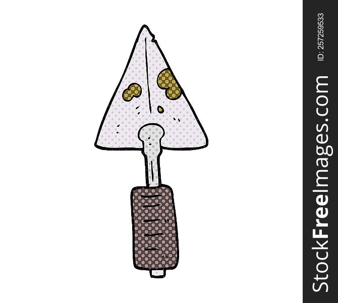 freehand drawn cartoon trowel