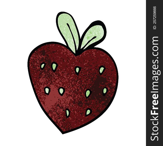 cartoon doodle strawberry fr