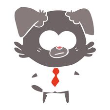 Nervous Dog Boss Royalty Free Stock Images