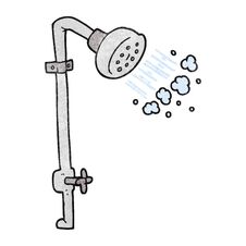 Textured Cartoon Shower Royalty Free Stock Photography