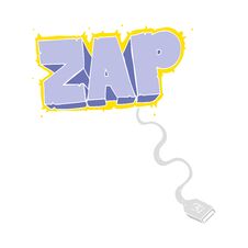 Flat Color Illustration Of A Cartoon Usb Cable Royalty Free Stock Image